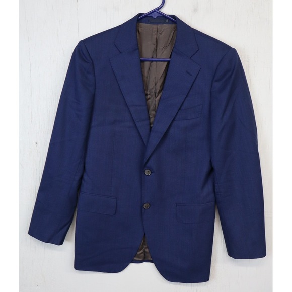 Suitsupply Other - Suit Supply Vitale Barberis Canonico‎ Blue 2 Button Sport Coat Jacket 38R Havana